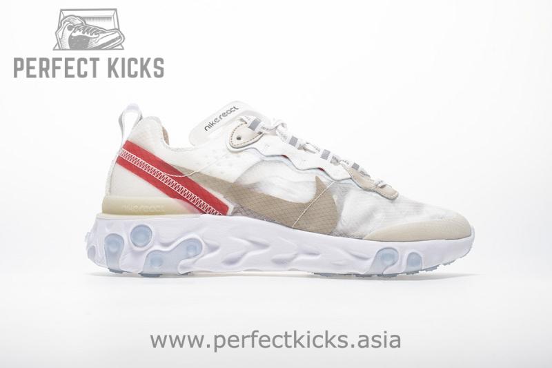 Nike React Element 87 “White Red” AQ1090-100 - Image 7