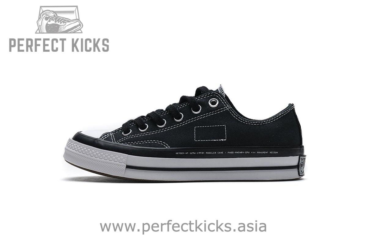 161209C Fragment x Moncler Converse CTAS LIFT OX Black White