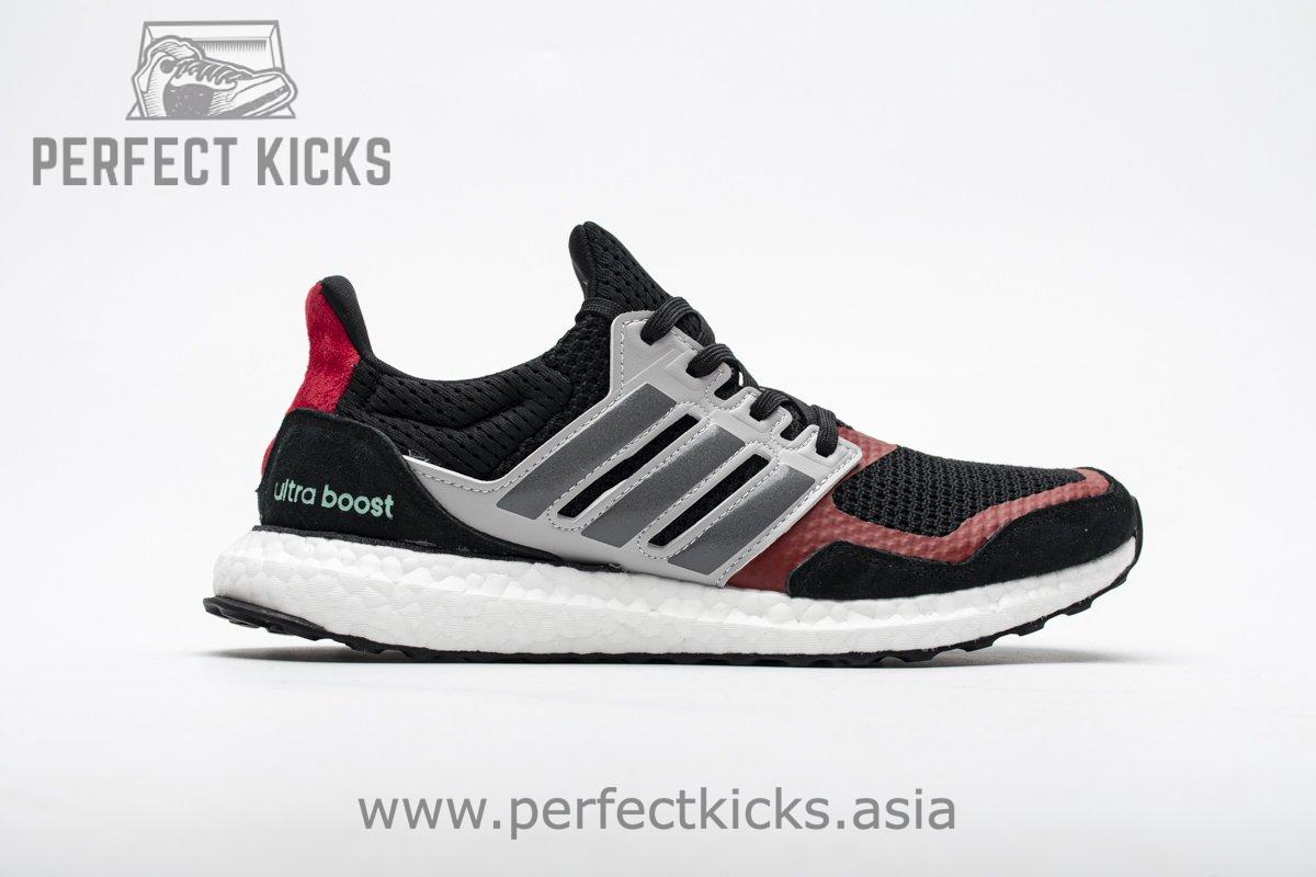 EF0724 adidas Ultra Boost S&L Black Grey Power Red Real Boost - Image 2