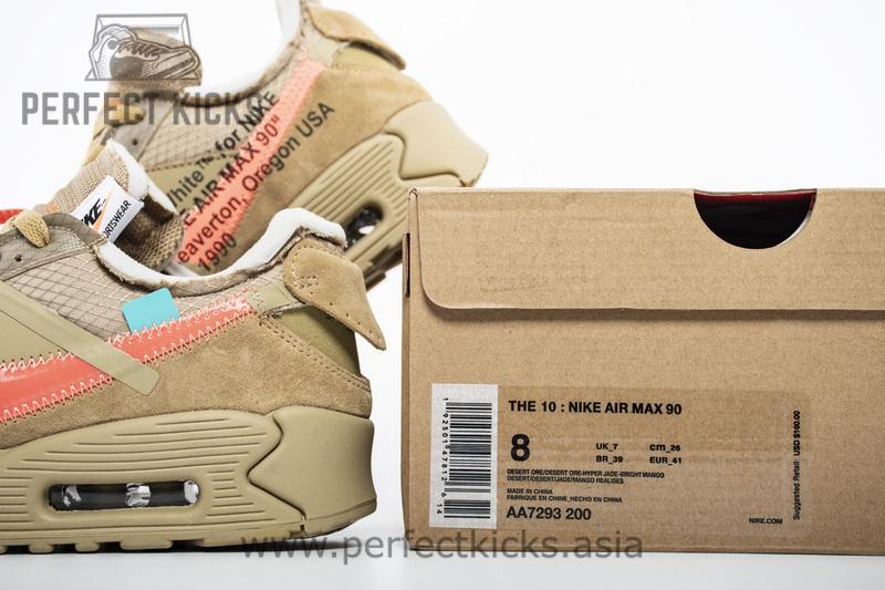 OFF-WHITE x Nike Air Max 90 “Desert Ore” Release Date AA7293-200 - Image 7