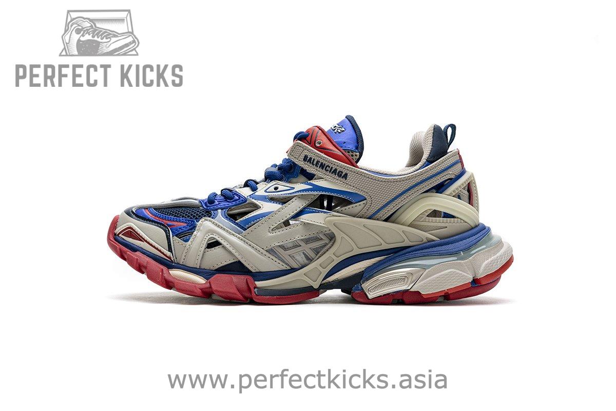 570391 W2GN2 8570 Blenciaga Track 2 Sneaker Beige Blue