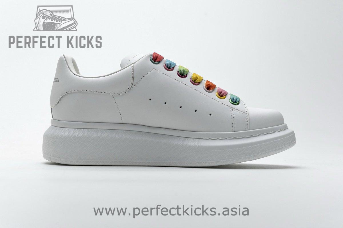 462214 WHGP7 9001 Alexander McQueen Sneaker White Rainbow - Image 4