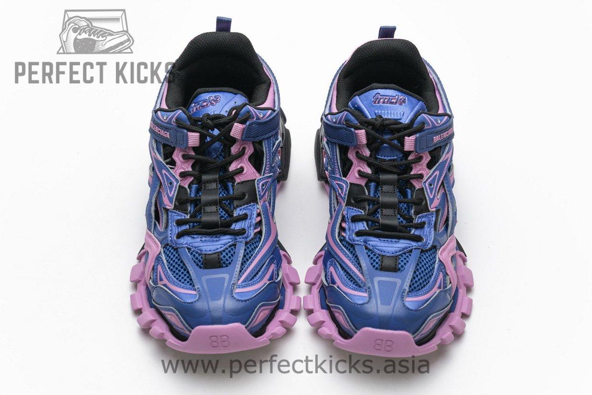 570391 W2GN3 4050 Blenciaga Track 2 Sneaker Blue Pink - Image 4