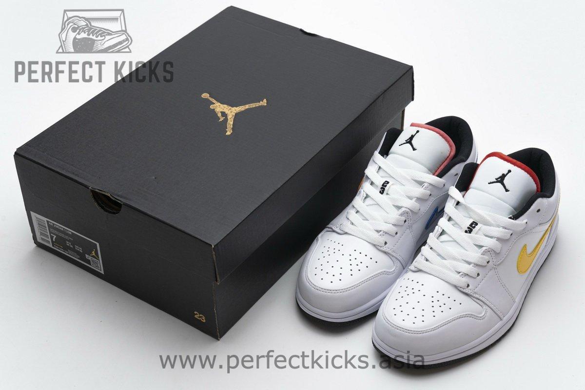 CW7009-100 Air Jordan 1 Low White Multi-Color - Image 3