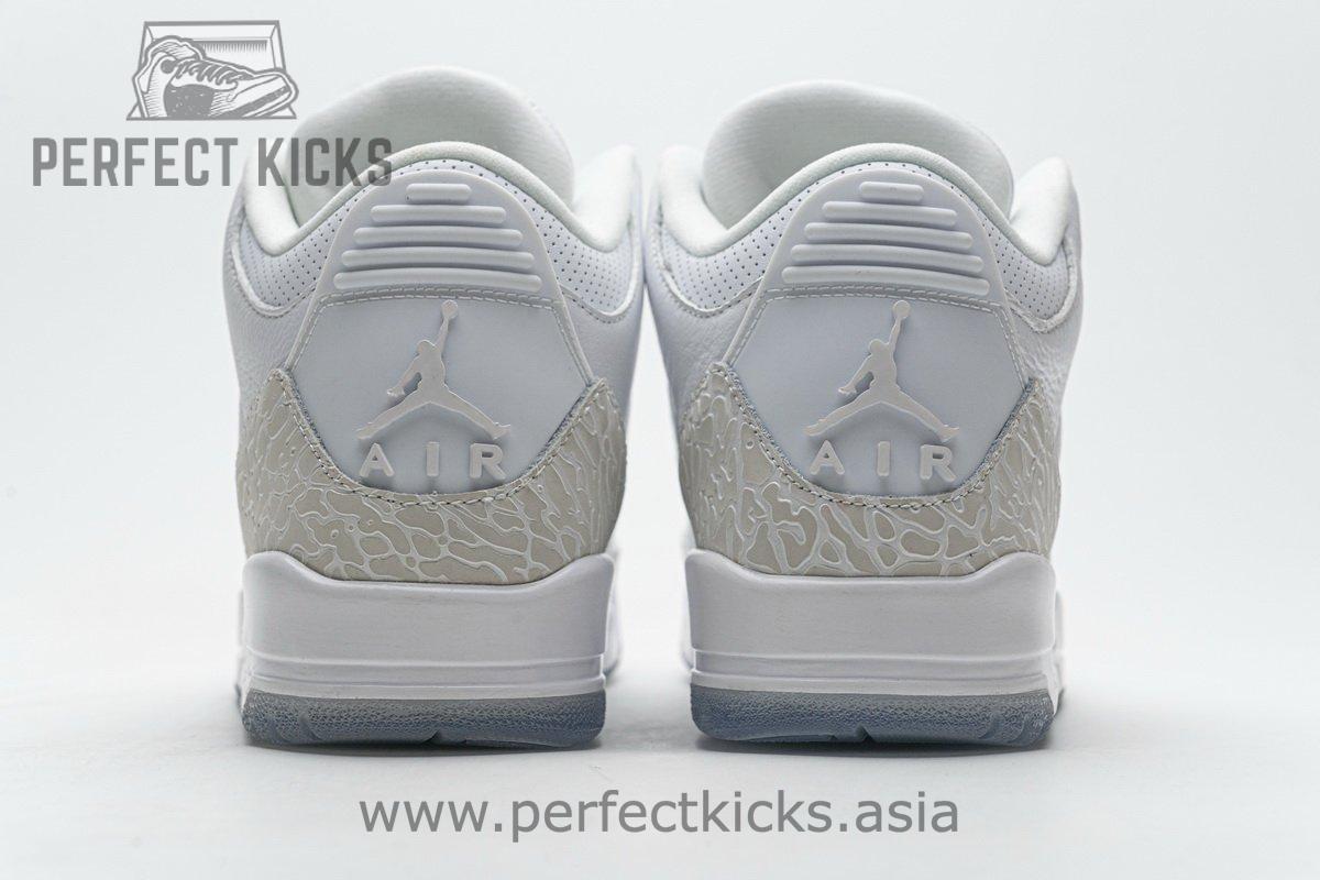 136064-111 Air Jordan 3 Retro Pure White - Image 7