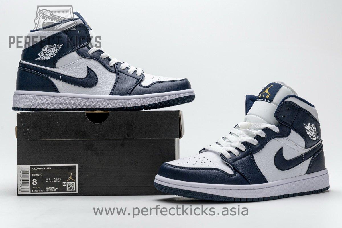 554724-174 Air Jordan 1 Mid Obsidian - Image 3