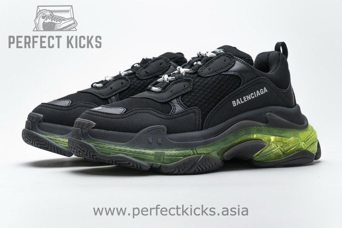 541624 W09O1 2140 Balenciaga Triple S Black Green - Image 6