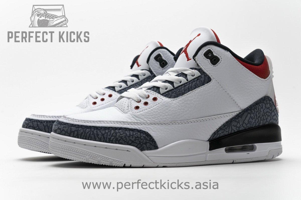 CZ6431-100 Air Jordan 3 Retro Fire Red Denim - Image 6