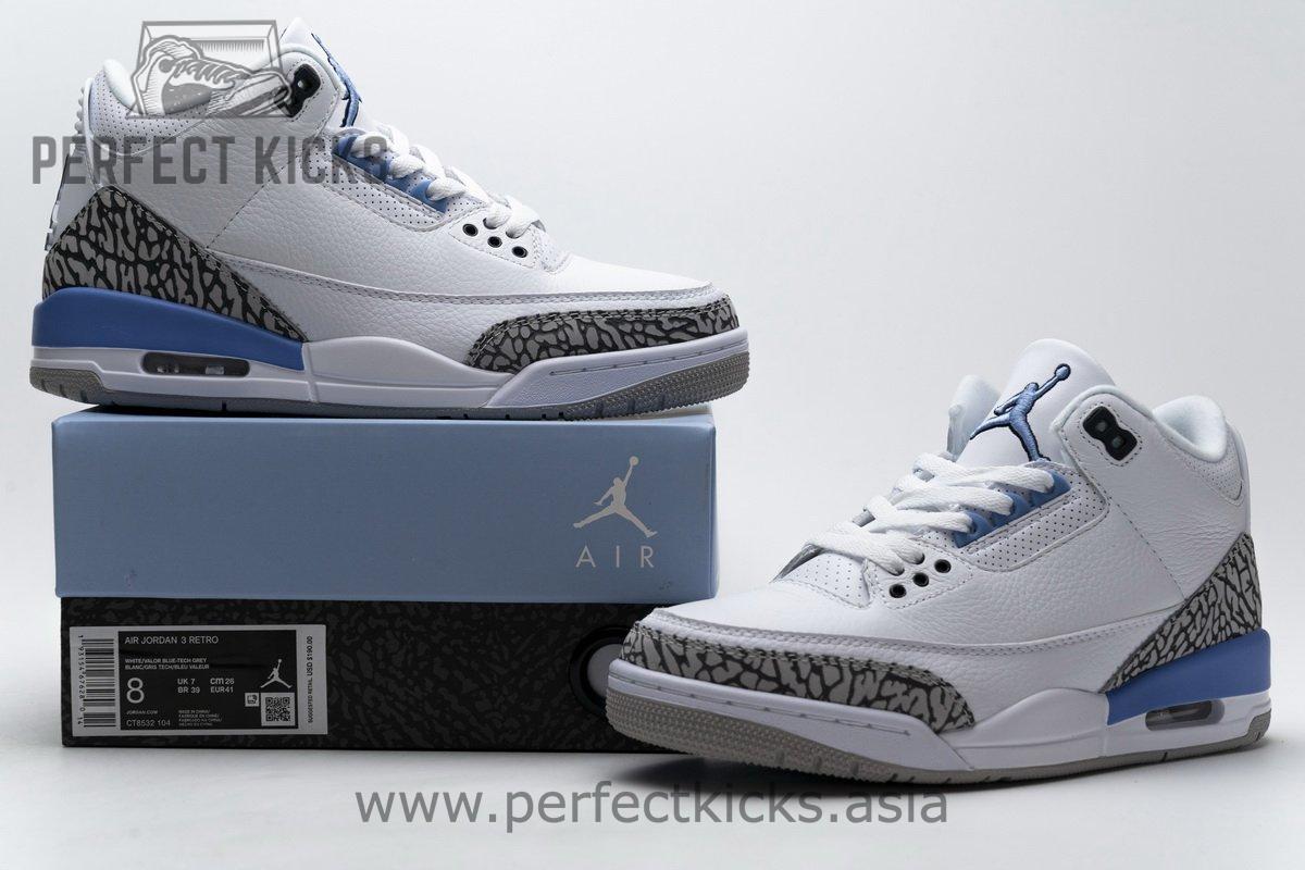 CT8532-104 Air Jordan 3 'UNC' - Image 2