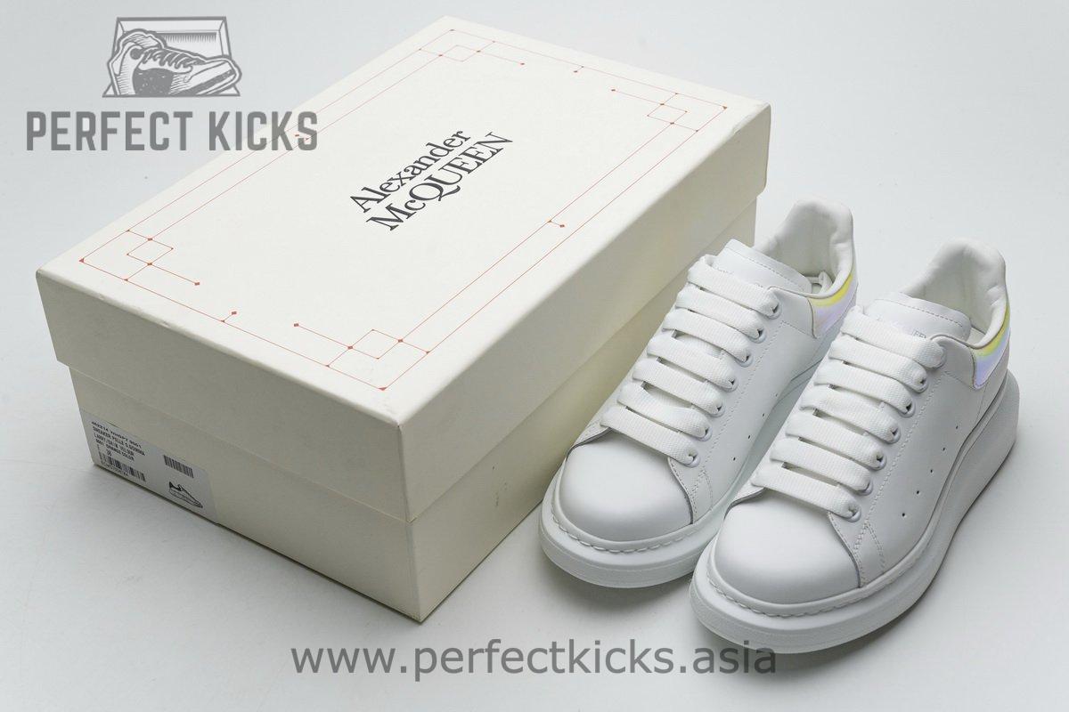462214 WHGP7 9001 Alexander McQueen Sneaker White Orange Laser - Image 3