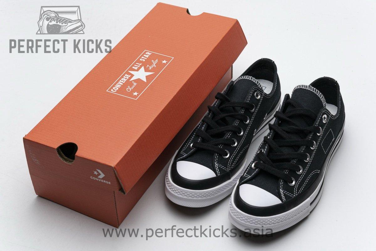 161209C Fragment x Moncler Converse CTAS LIFT OX Black White - Image 3