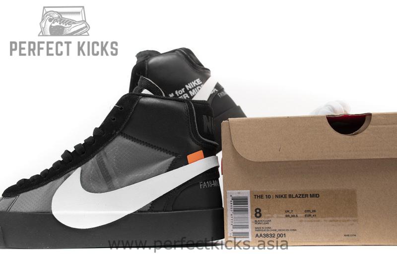 OFF WHITE X Nike Blazer Mid AA3832-001 Black - Image 2