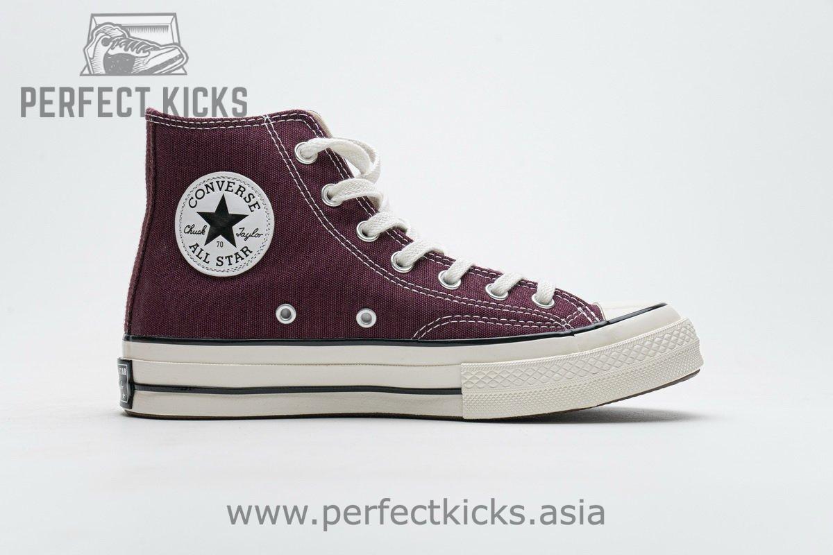 162051C Converse Chuck 70 HI Dark Burgundy Black Egret - Image 8
