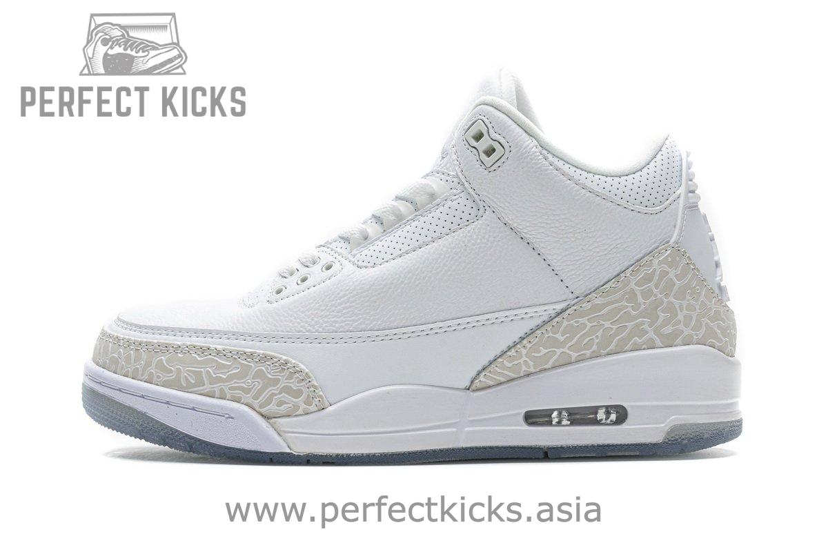 136064-111 Air Jordan 3 Retro Pure White