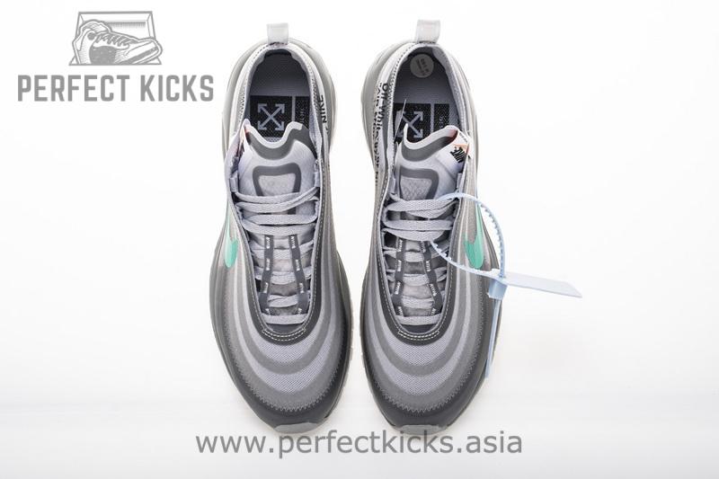 OFF WHITE X Nike Air Max 97 “Wolf Grey Menta” AJ4585-012 - Image 4