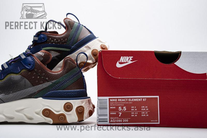 Nike React Element 87 MossBlackDeep Royal Blue AO1090-200 - Image 2