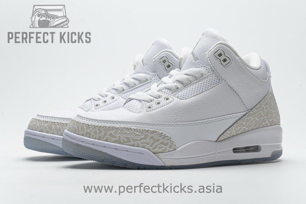136064-111 Air Jordan 3 Retro Pure White - Image 6