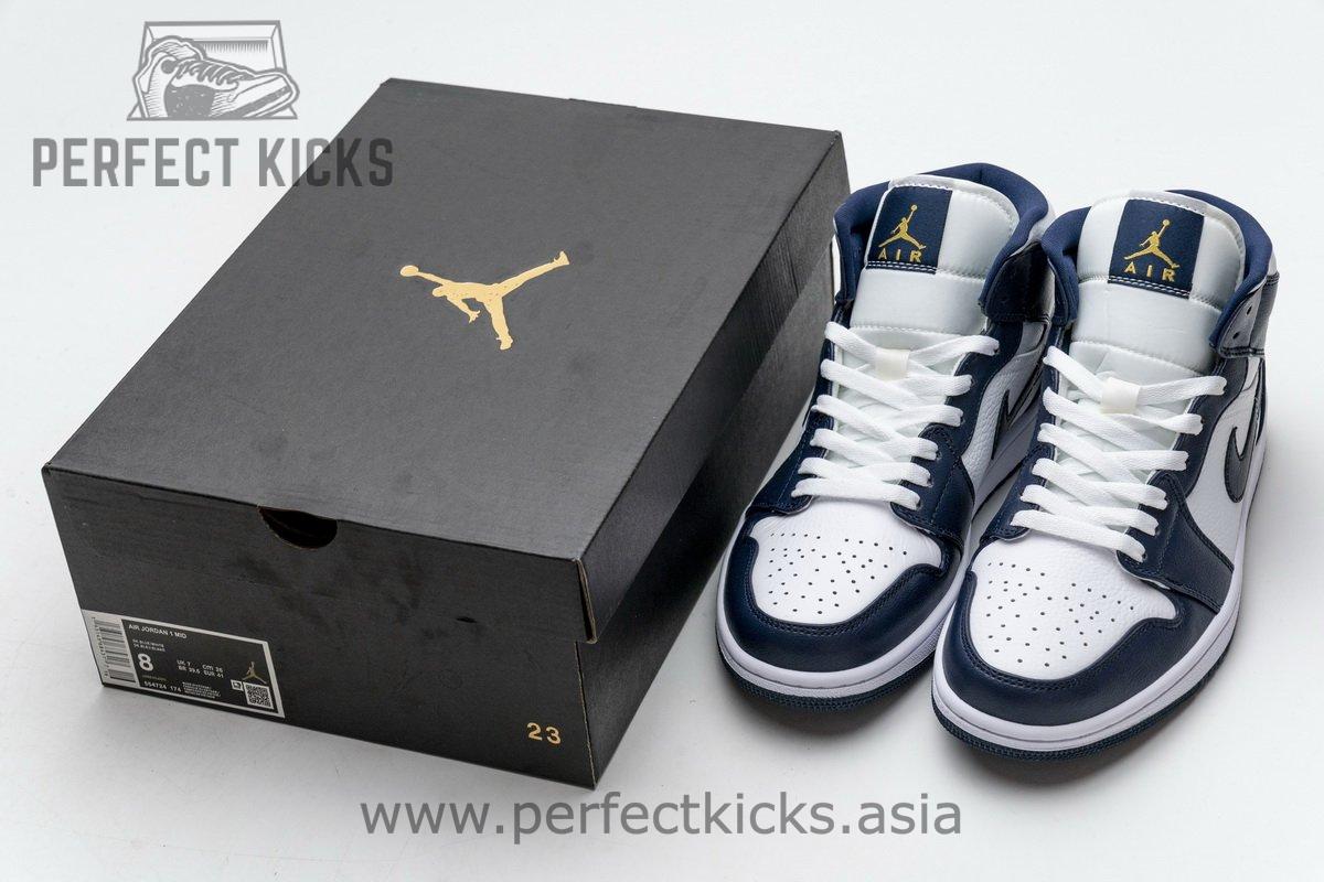 554724-174 Air Jordan 1 Mid Obsidian - Image 4