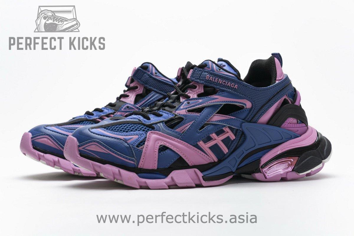 570391 W2GN3 4050 Blenciaga Track 2 Sneaker Blue Pink - Image 6