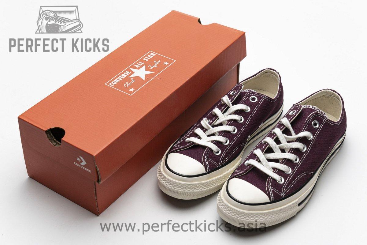162059C Converse Chuck 70 OX Dark Burgundy Black Egret - Image 3