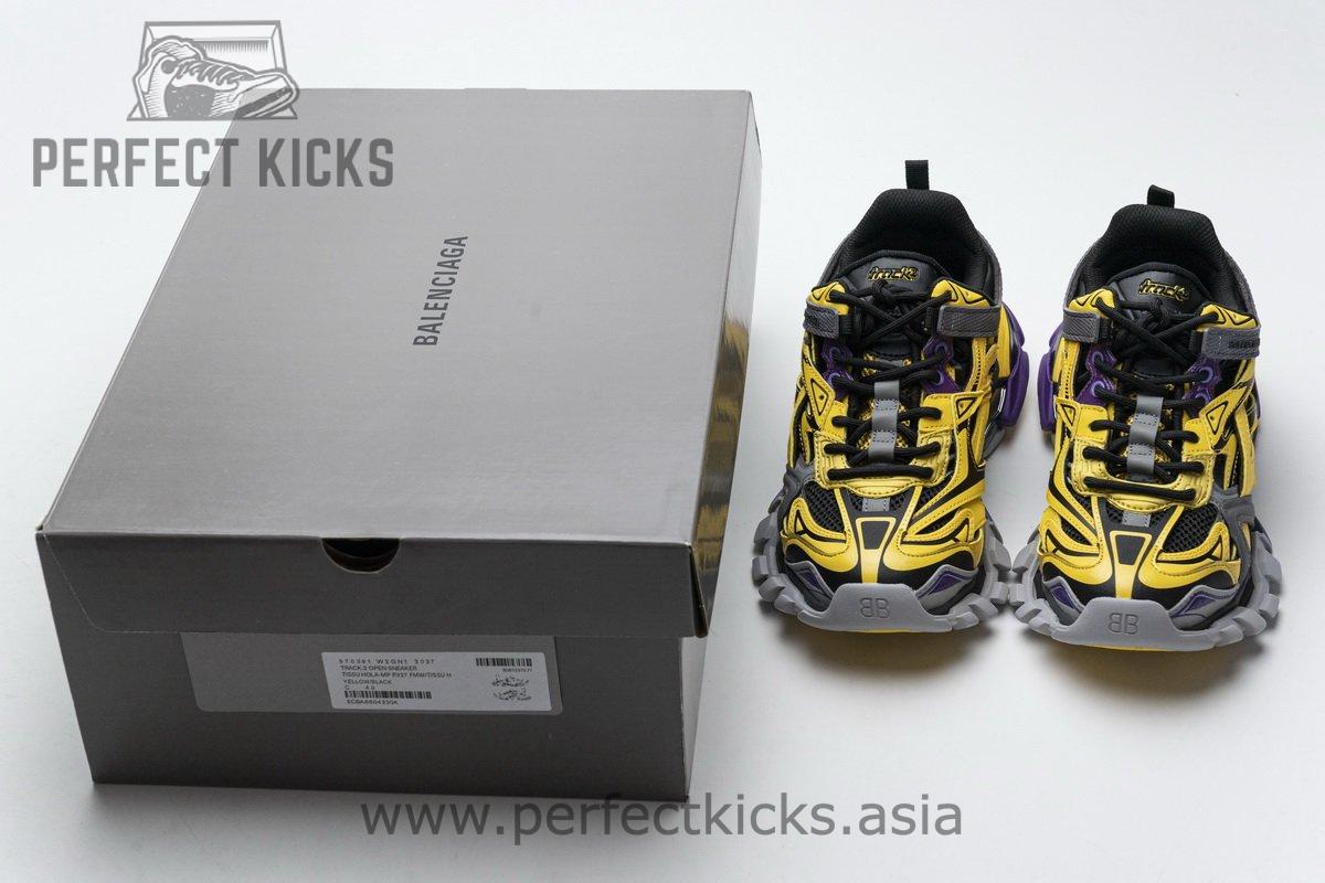 570391 W2GN1 2027 Blenciaga Track 2 Sneaker Yellow Black - Image 3