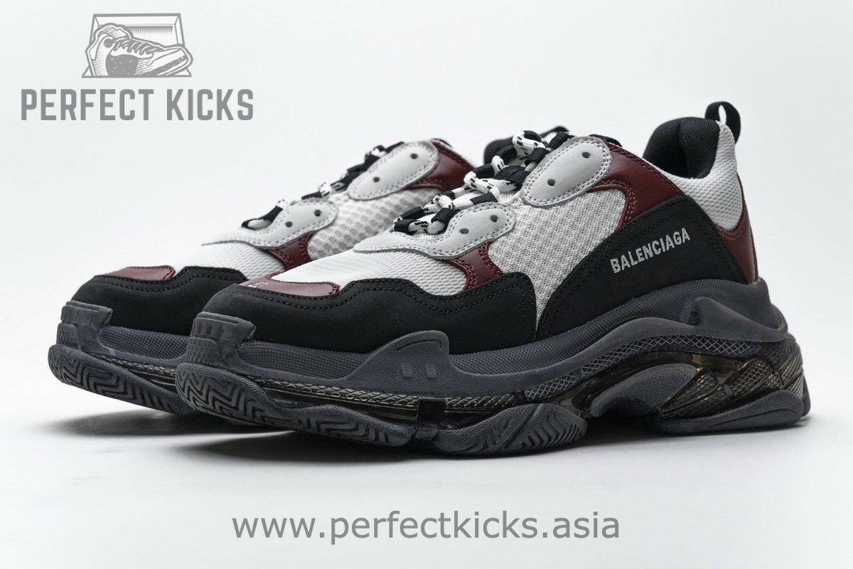 541624 W09O1 2268 Balenciaga Triple S Black Brown Red - Image 6