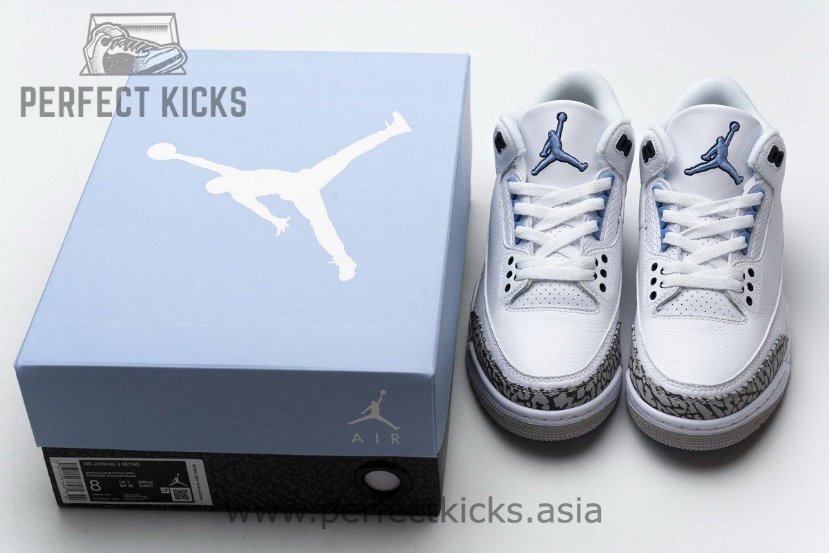 CT8532-104 Air Jordan 3 'UNC' - Image 3