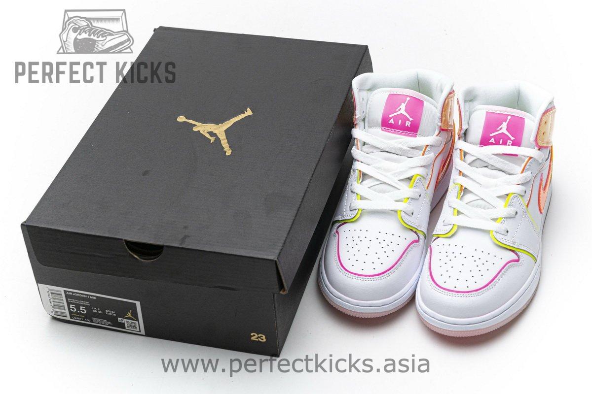 CV4611-100 Air Jordan 1 Mid GS “Edge Glow” - Image 3