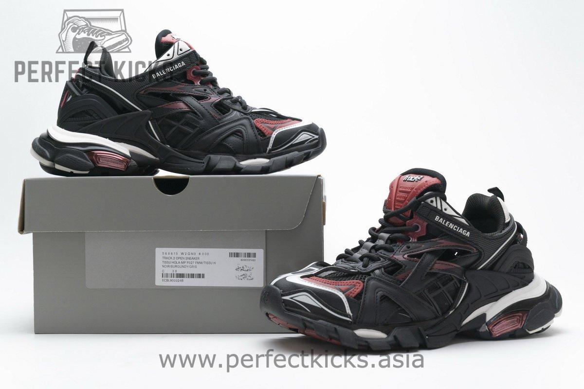 568615 W2GN3 6000 Blenciaga Track 2 Sneaker Burgundy - Image 2