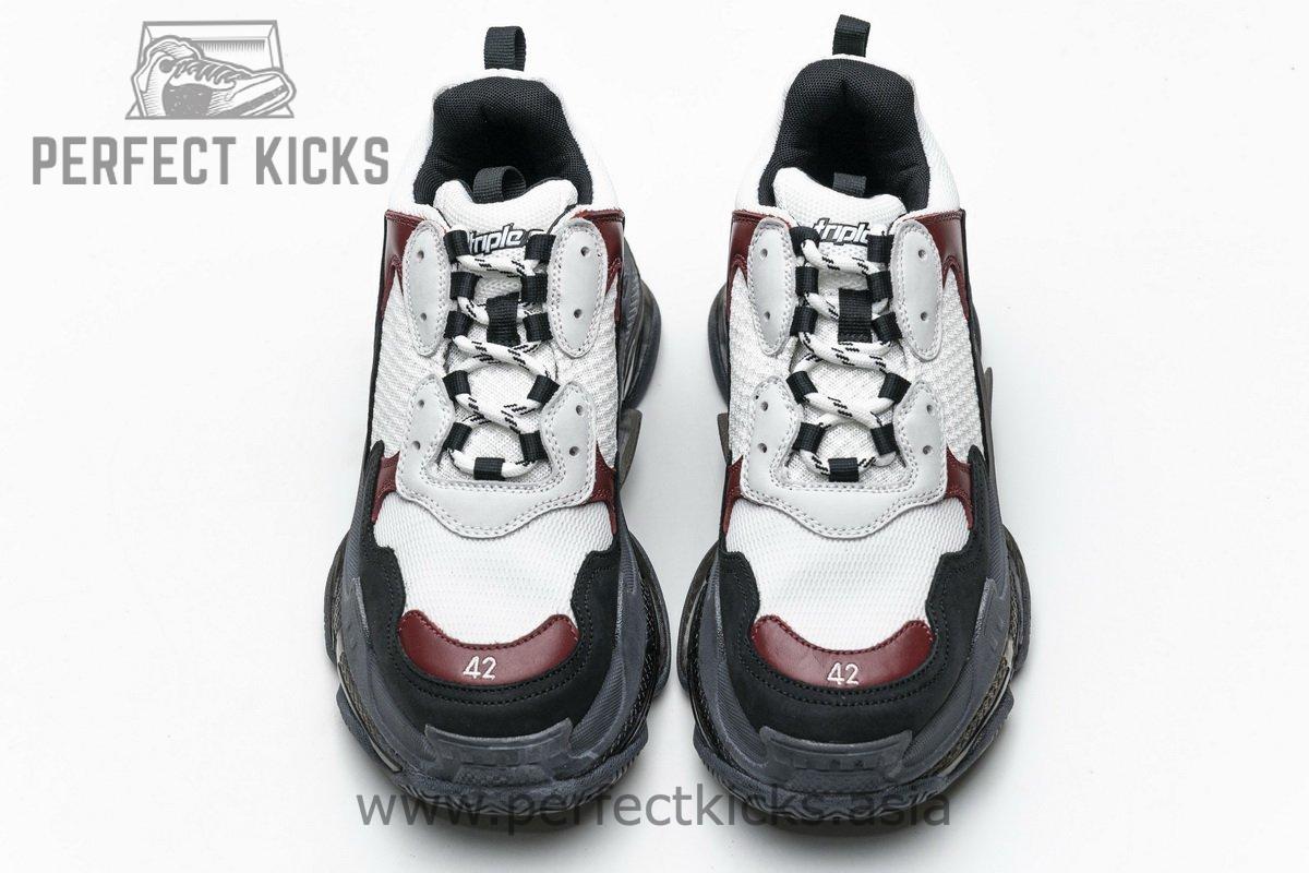 541624 W09O1 2268 Balenciaga Triple S Black Brown Red - Image 4