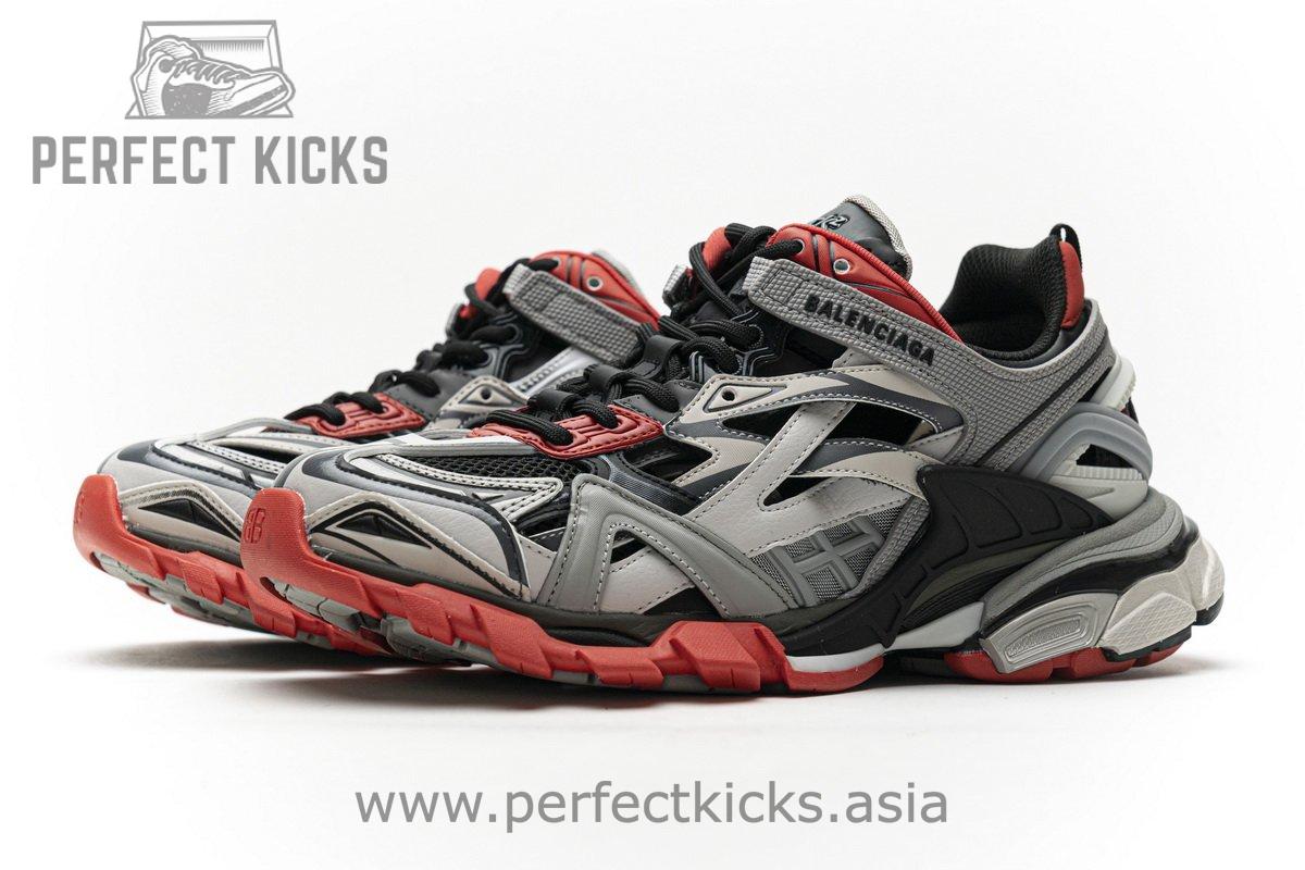 570391 W2GN3 1003 Blenciaga Track 2 Sneaker Grey Red - Image 6