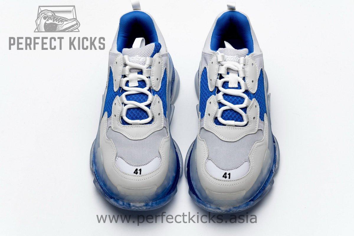541624 W09E1 1772 Balenciaga Triple S White Blue - Image 4