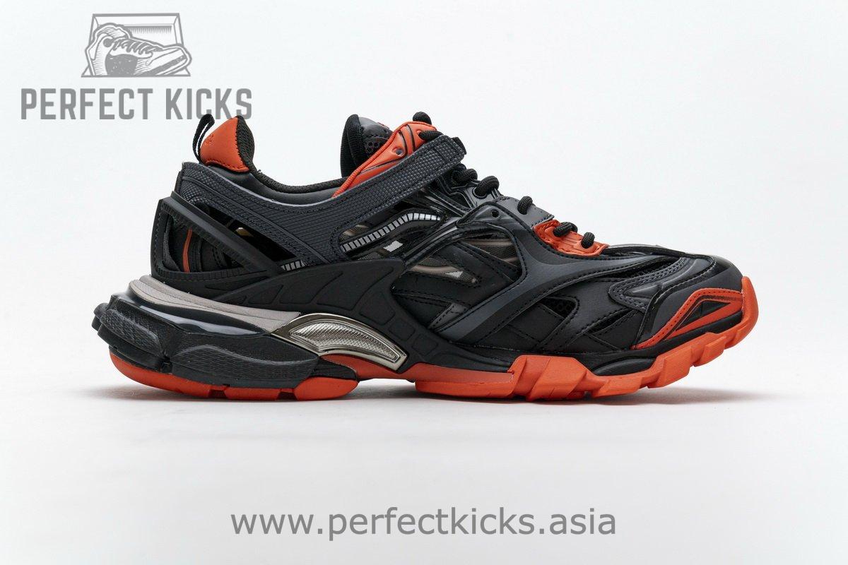 570391 W2GN1 2002 Blenciaga Track 2 Sneaker Dark Grey Orange - Image 8