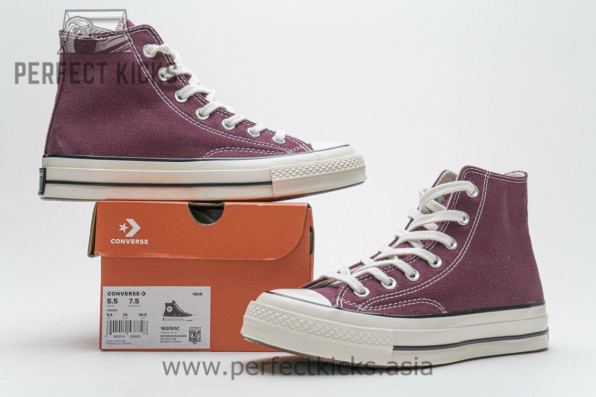 162051C Converse Chuck 70 HI Dark Burgundy Black Egret - Image 2