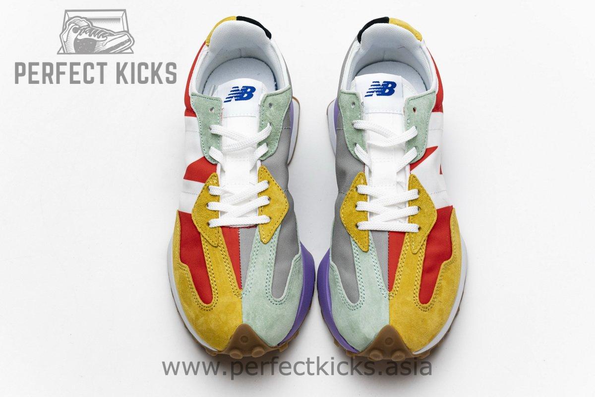 NB327LAB New Balance White Red Yellow - Image 4