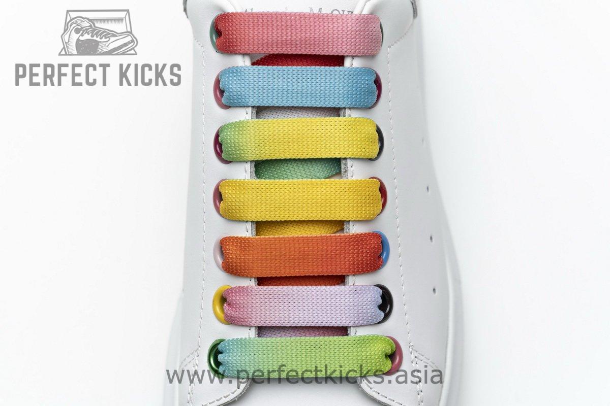 462214 WHGP7 9001 Alexander McQueen Sneaker White Rainbow - Image 6