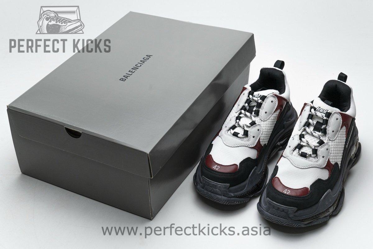 541624 W09O1 2268 Balenciaga Triple S Black Brown Red - Image 3