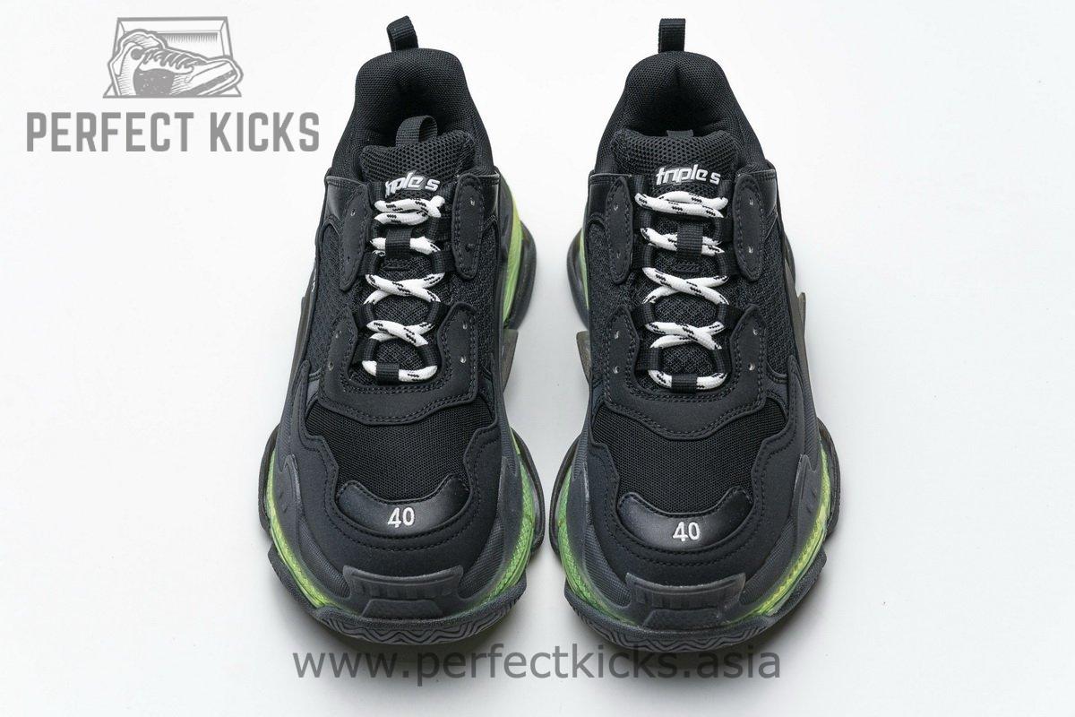 541624 W09O1 2140 Balenciaga Triple S Black Green - Image 4