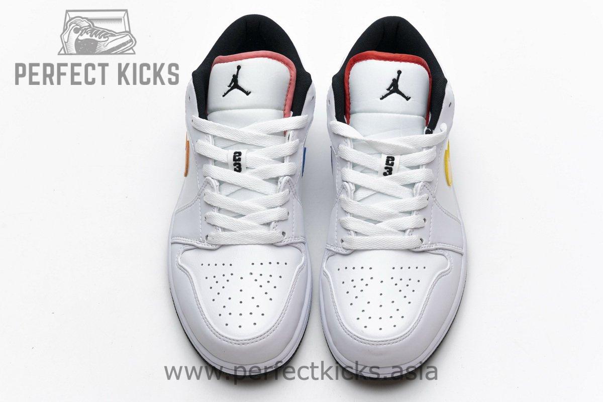 CW7009-100 Air Jordan 1 Low White Multi-Color - Image 4