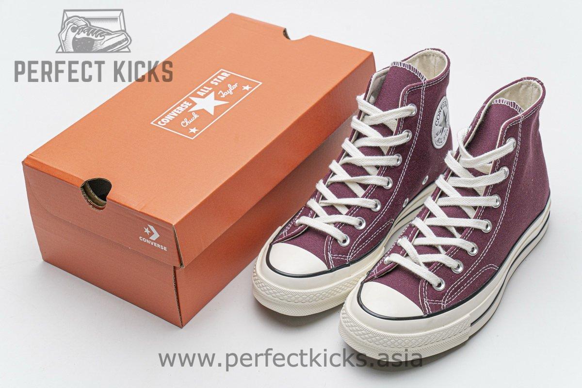 162051C Converse Chuck 70 HI Dark Burgundy Black Egret - Image 3