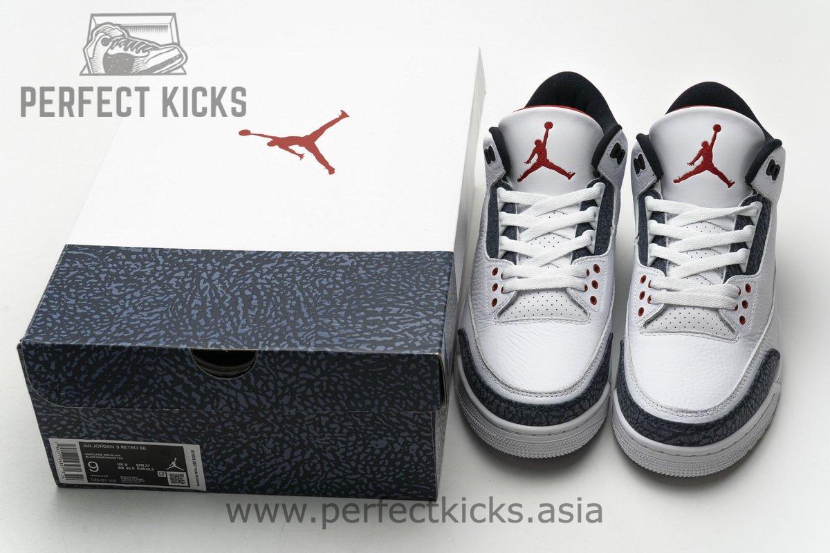 CZ6431-100 Air Jordan 3 Retro Fire Red Denim - Image 3