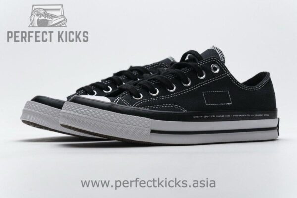 161209C Fragment x Moncler Converse CTAS LIFT OX Black White - Image 6