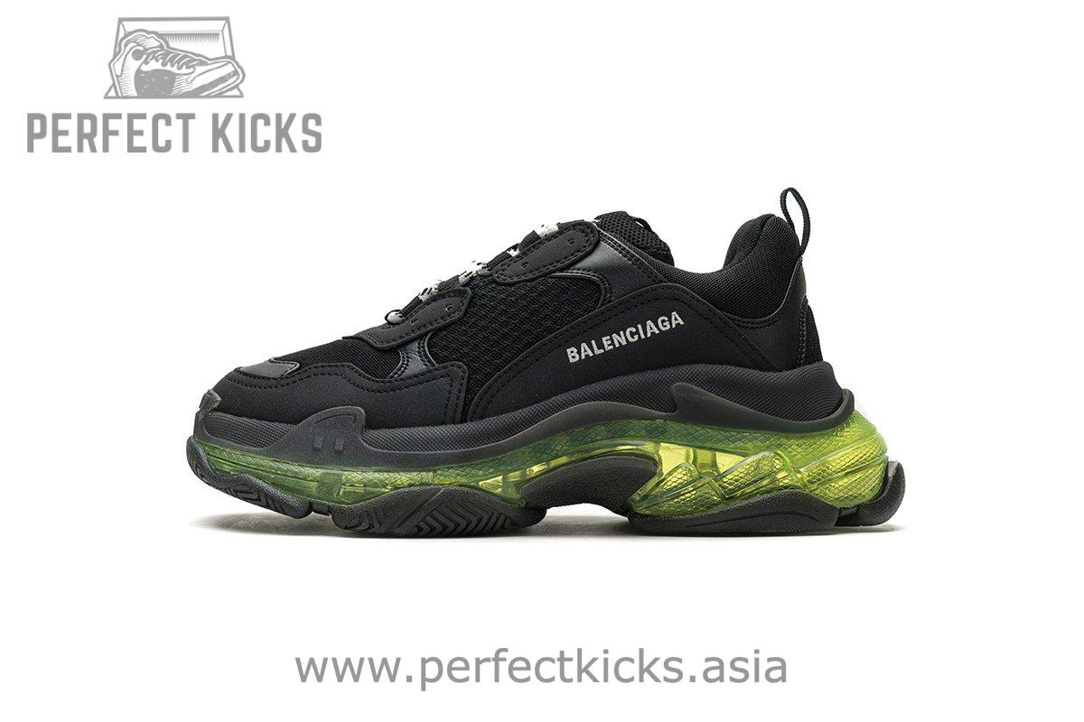 541624 W09O1 2140 Balenciaga Triple S Black Green