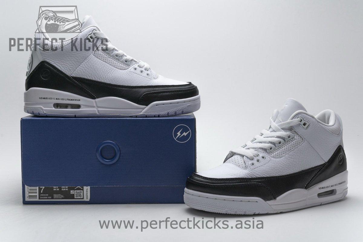 DA3595-100 Fragment Design x Air Jordan 3 Black White - Image 2