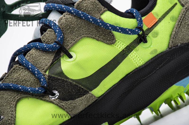 OFF WHITE X Nike Zoom Terra Kiger 5 White Electric Green CD8179-300 - Image 3