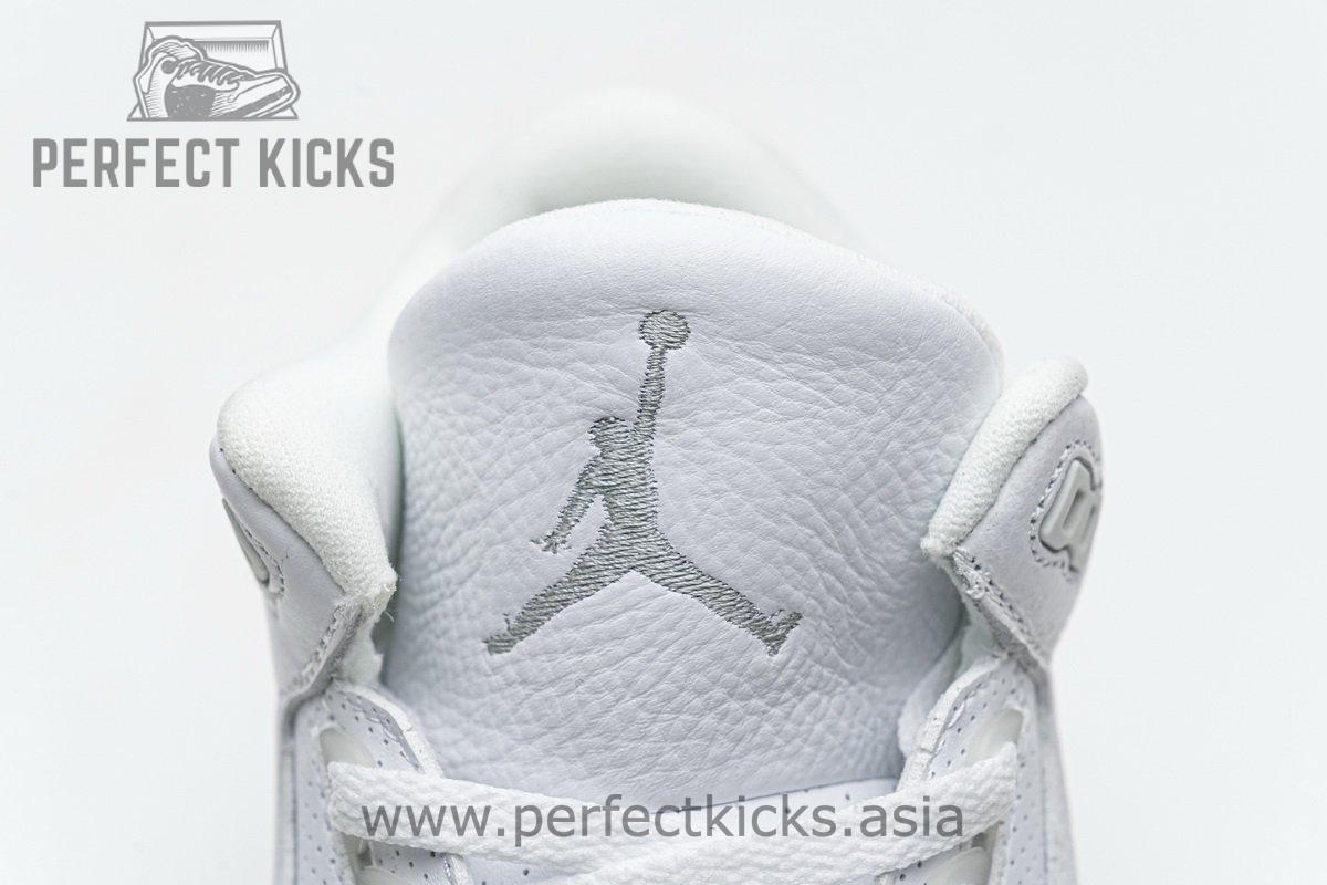 136064-111 Air Jordan 3 Retro Pure White - Image 9