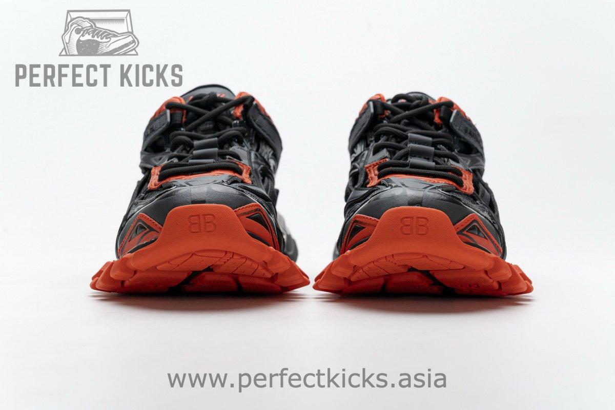 570391 W2GN1 2002 Blenciaga Track 2 Sneaker Dark Grey Orange - Image 5