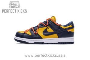 CT0856-700 OFF WHITEx Nike Dunk SB Low White Michigan