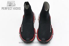 Balenciaga Speed Clear Sole Sneaker Black Red - Image 3