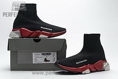 Balenciaga Speed Clear Sole Sneaker Black Red - Image 6